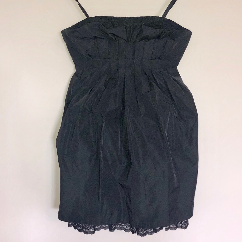 {BCBGeneration} Black Strapless Taffeta Dress